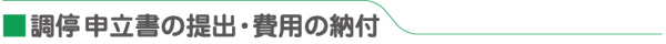 調停申立書の提出・費用の納付